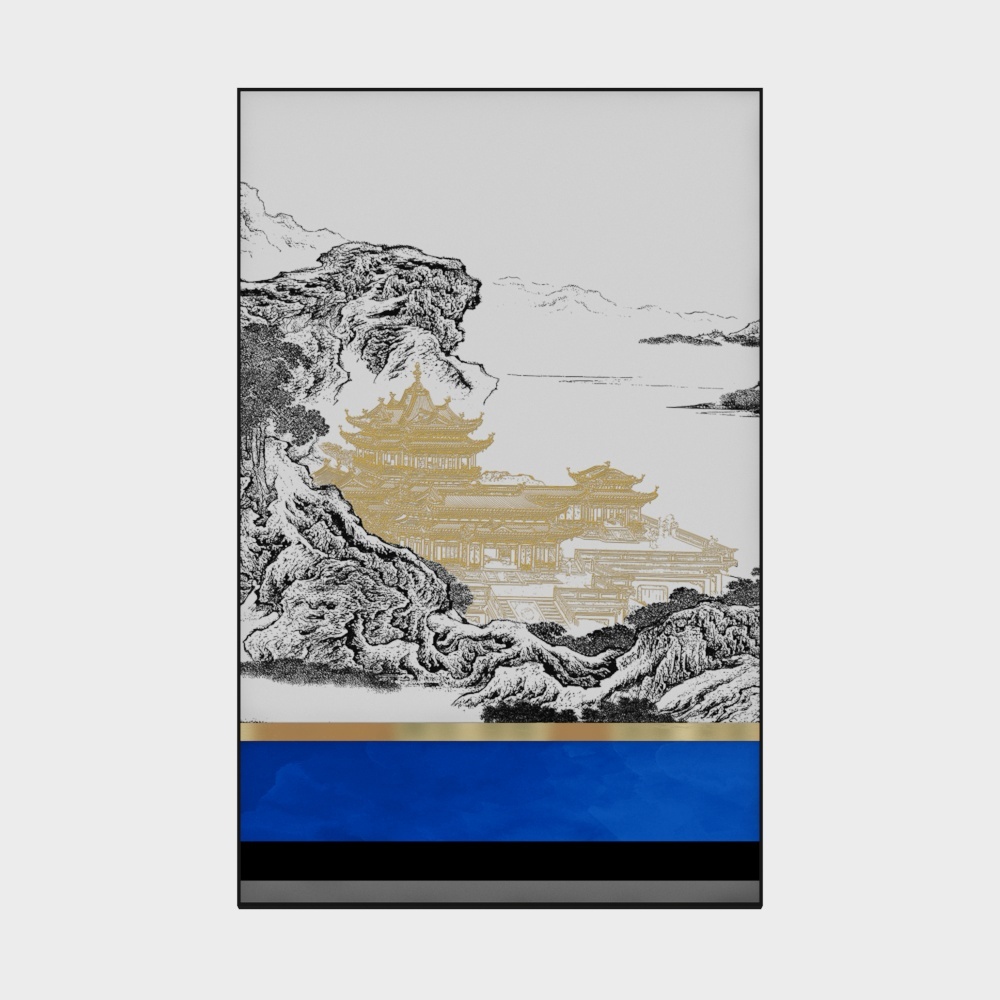 Jane on - stereoscopic texture painting - Xuanguan decorative painting - Jinge Wangfeng