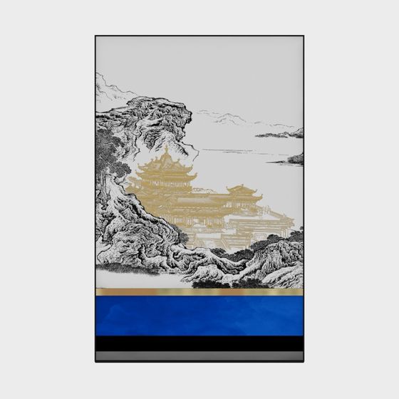 Ink Wash Ancient Architecture 3D model