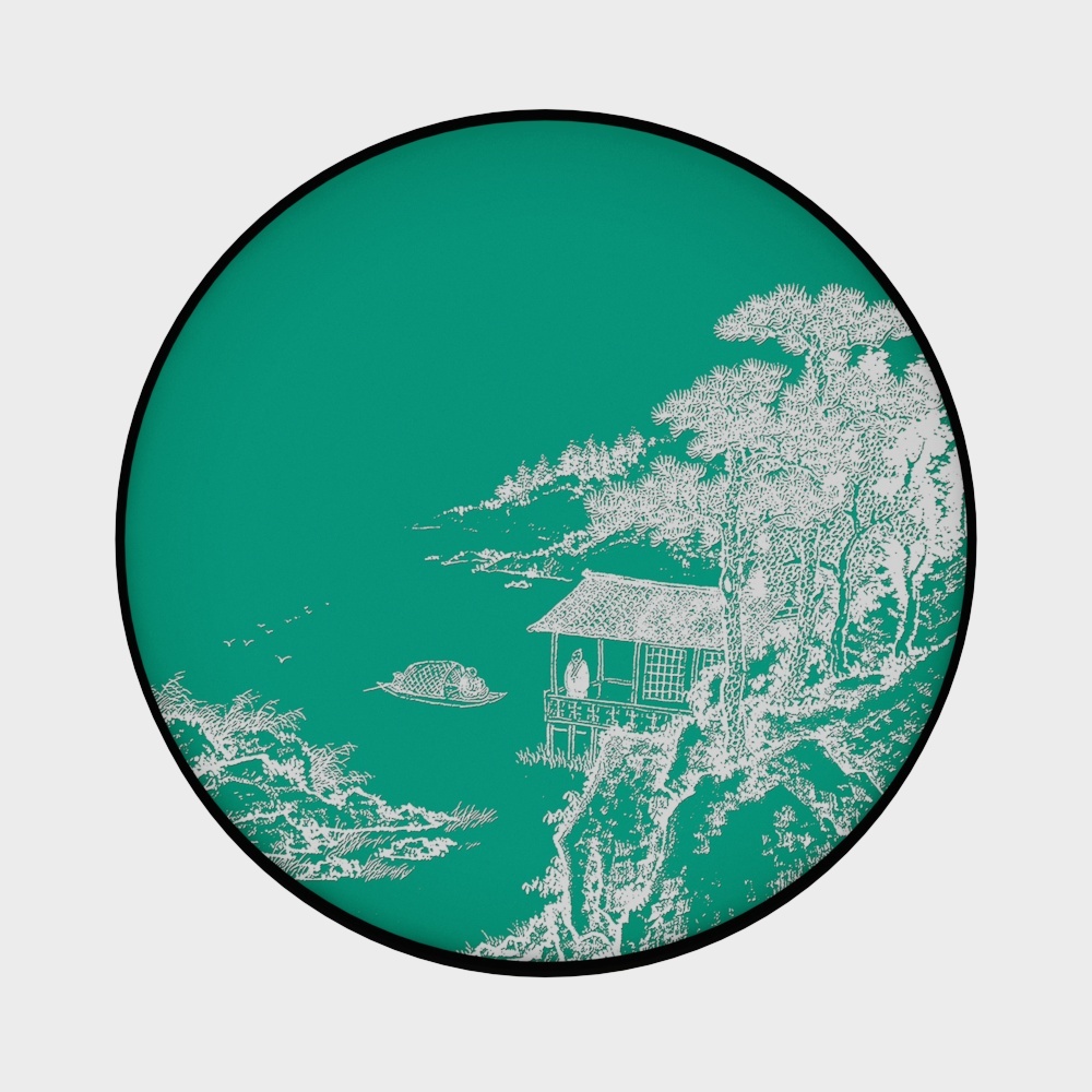 Jane on - stereoscopic texture painting - Xuanguan decorative painting - depending on the mountain to see the water A