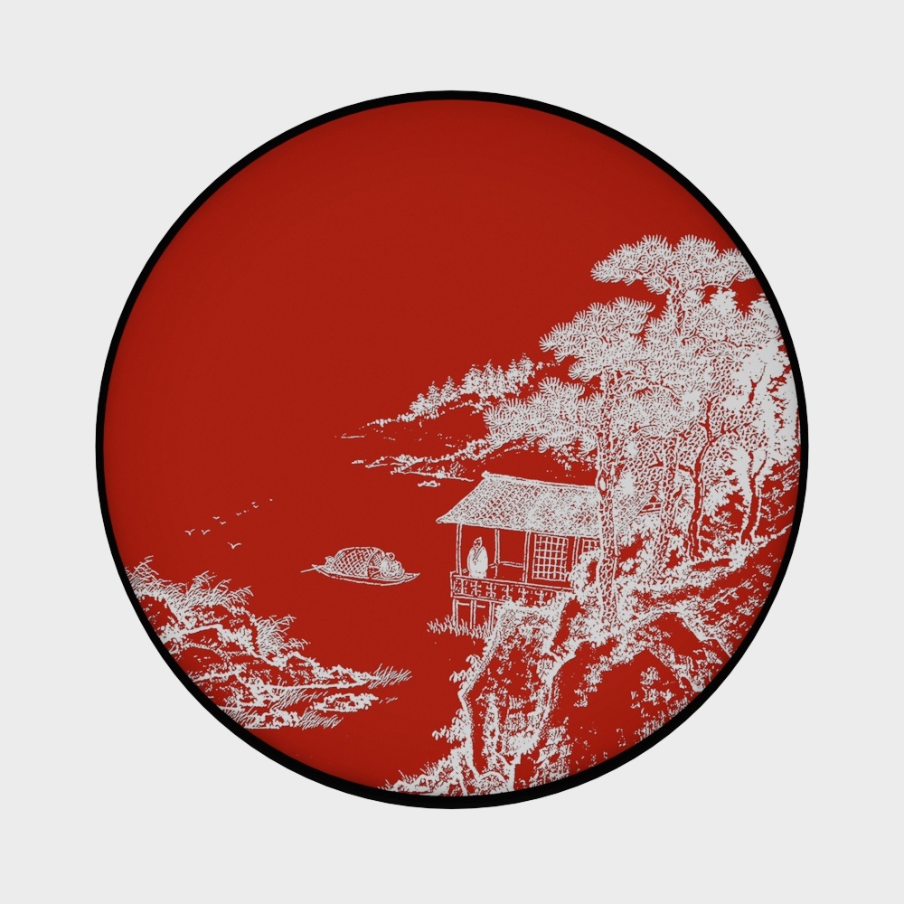 Jane on - stereoscopic texture painting - Xuanguan decorative painting - depending on the mountain water B