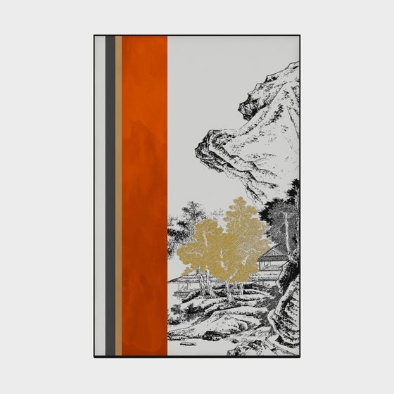 簡-立體質感畫-玄觀裝飾畫-松山野狸B