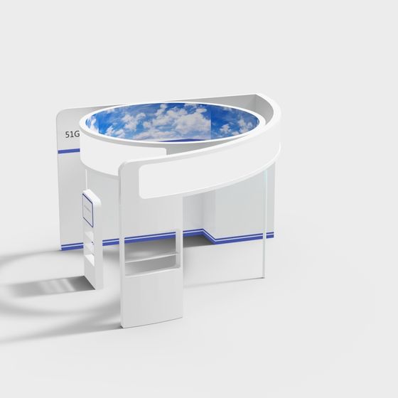 Gray Exhibition Design 3D Model