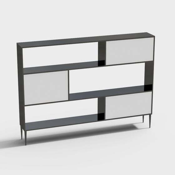 Stylish Minimalist Storage Cabinet 3D model