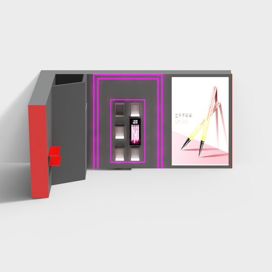 Modern Neon Accent Wall 3D Model