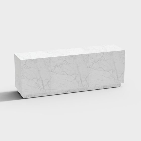 Elegant Marble Bench 3D Model Design