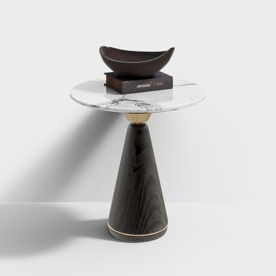 Marble Elegance Side Table 3D model