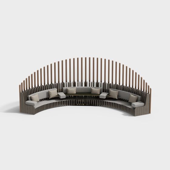 Curved Sofa 3D model