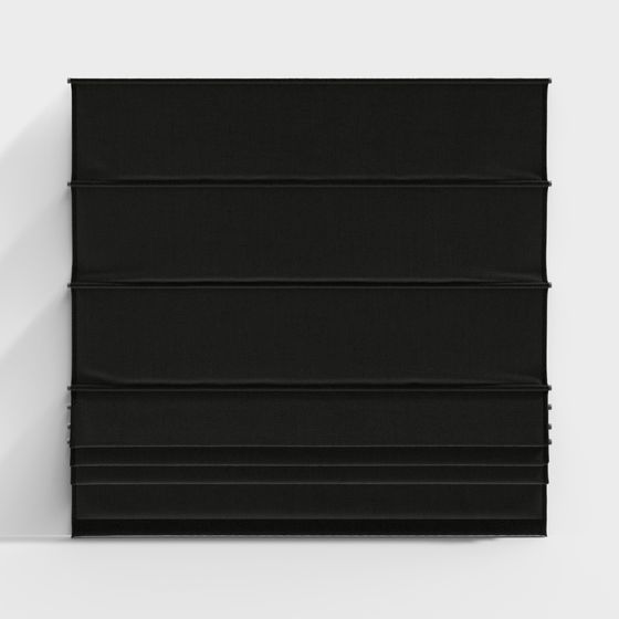 Black Roller Shade 3D model for Modern Design