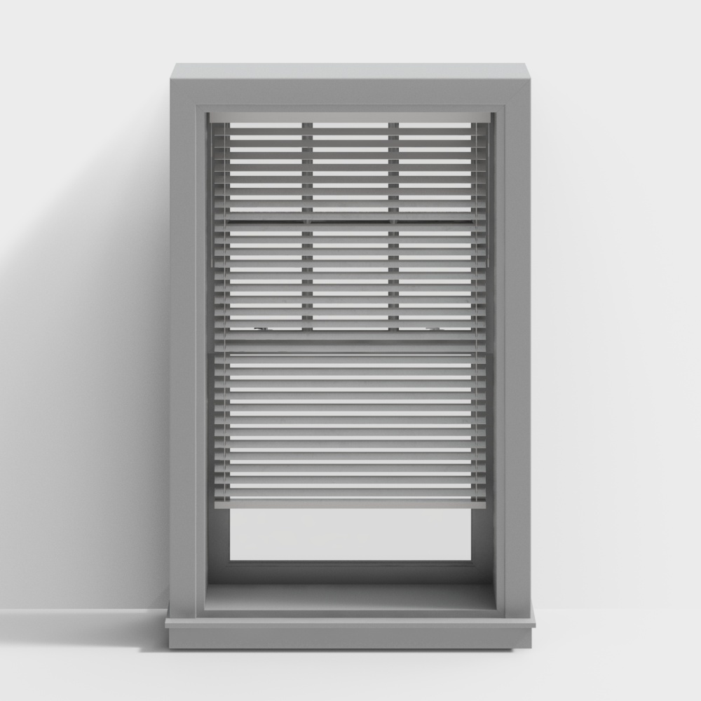 Elegant Louver Window Frame 3D model