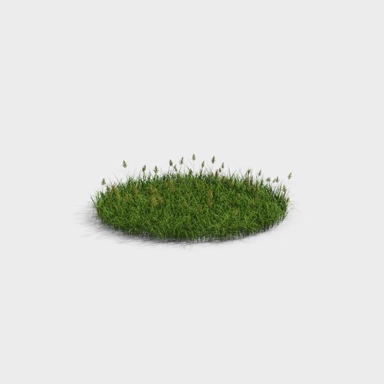 Lush Low-Poly Grass 3D Model
