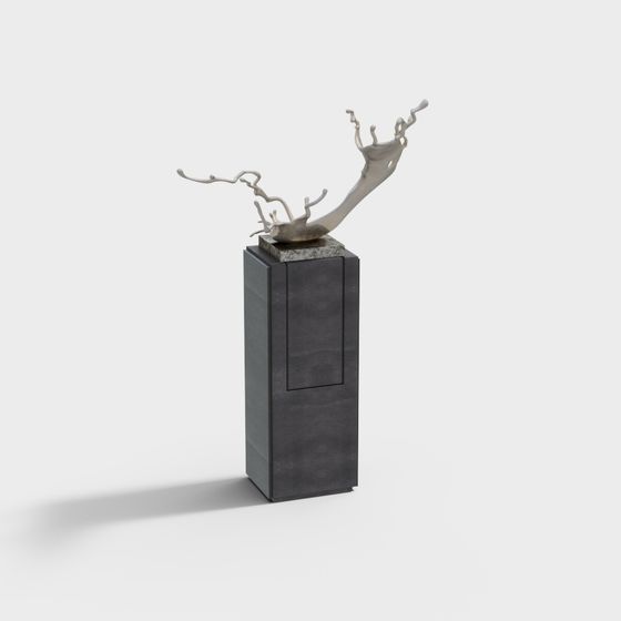 Splashing Artwork 3D Model for Creative Spaces