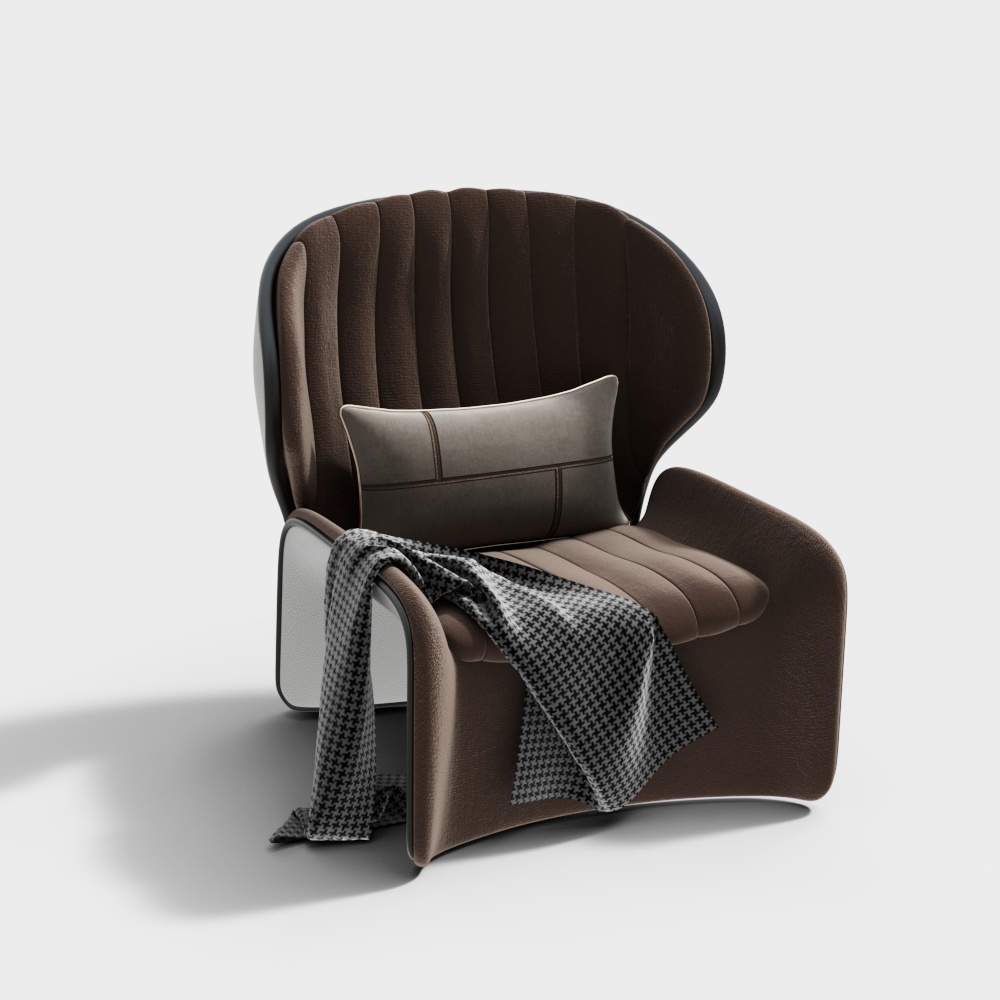 Retro Sofa 3D model – Low-Poly Design with High Detail