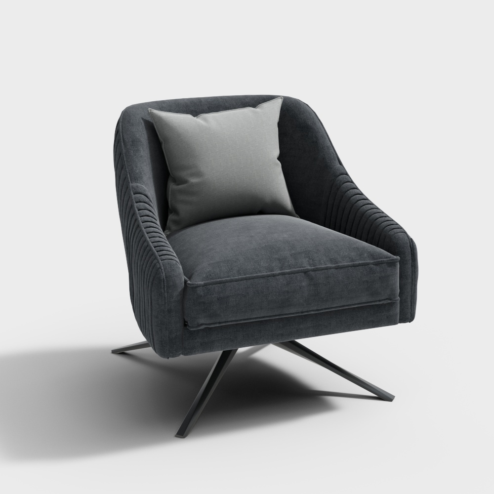 Comfortable Single Sofa 3D model for Modern Interiors