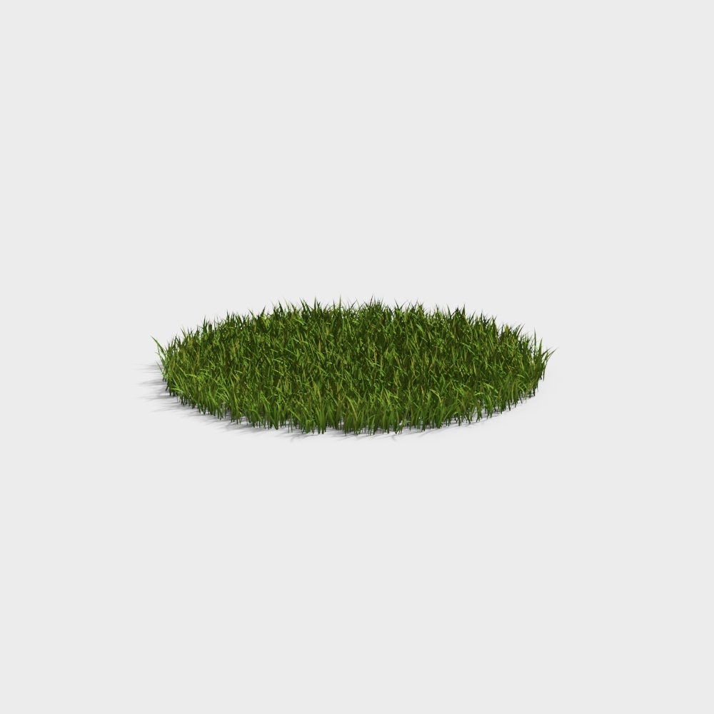 Vibrant Low-Poly Grass 3D Model – Realistic Green Textures