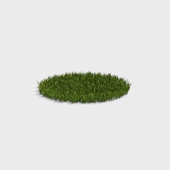Vibrant Low-Poly Grass 3D Model