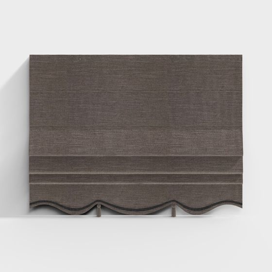 Elegant Low-Polygon Curtain 3D model for Modern Spaces