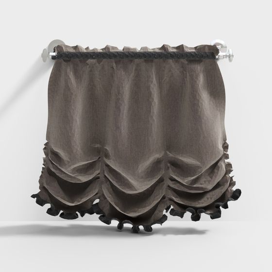Ruffled Curtain 3D model