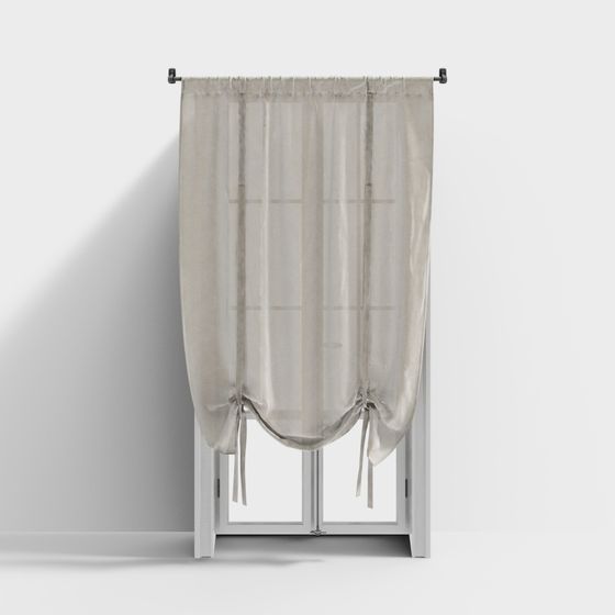 Low Poly Curtain 3D Model for Modern Interiors