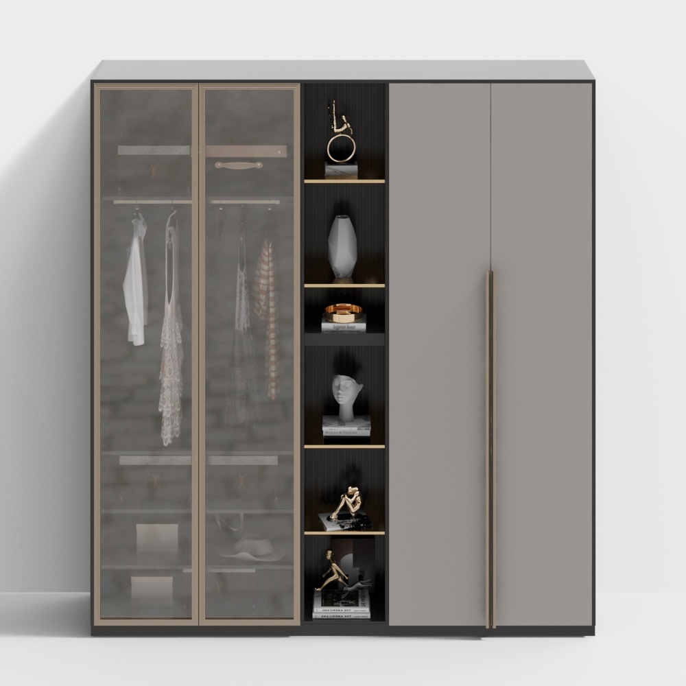 Moderne Glasschrank 1-Drei-Türen-Glas-Schrank