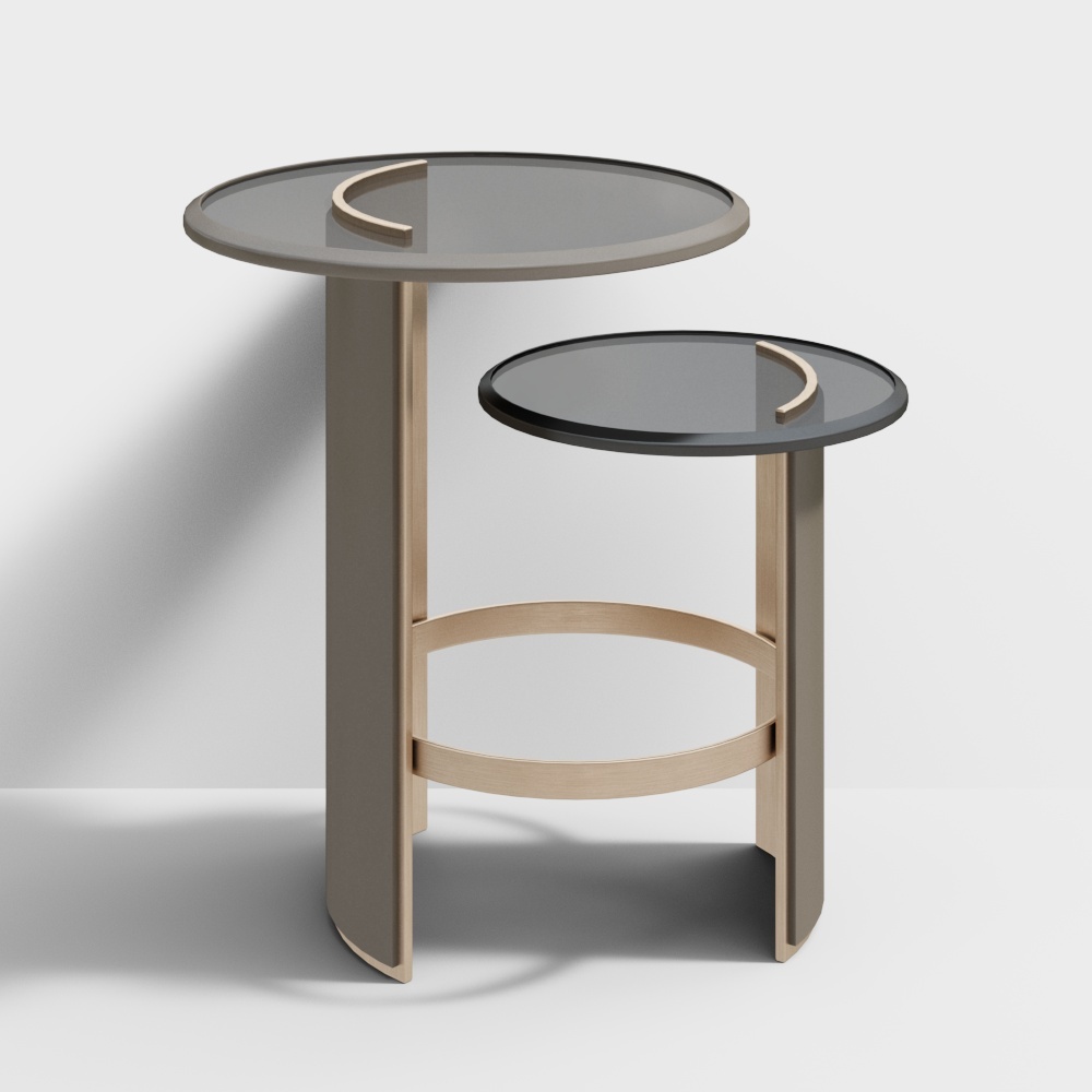 Bàn tròn bên hiện đại - nhiều vòng tròn