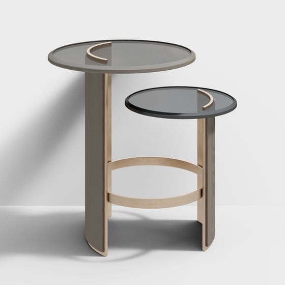 Bàn tròn bên hiện đại - nhiều vòng tròn