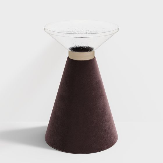 Elegant Cone-Shaped Glass Table 3D model