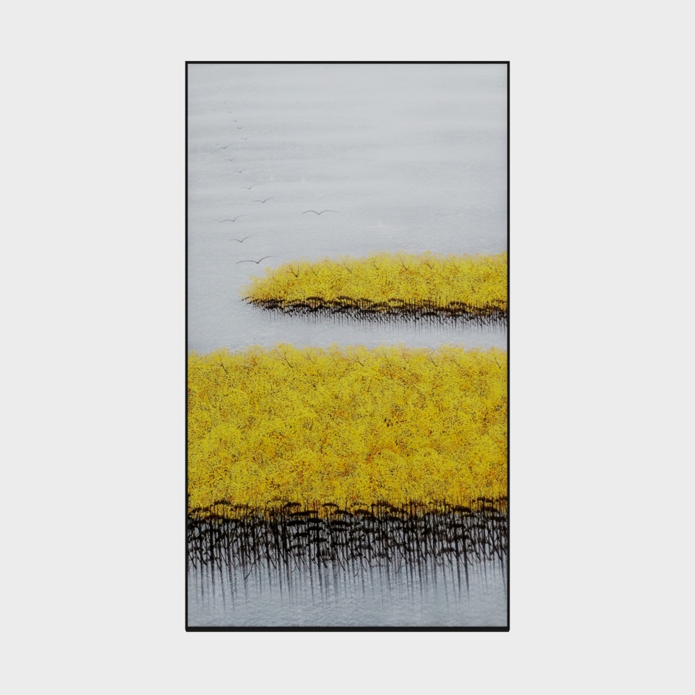 Jane on - high-end oil painting - Xuanguan decorative painting - yellow flower sea B