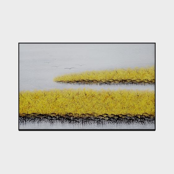 珍 On - 高端油畫 - 餐廳裝飾畫 - 黃花海 A