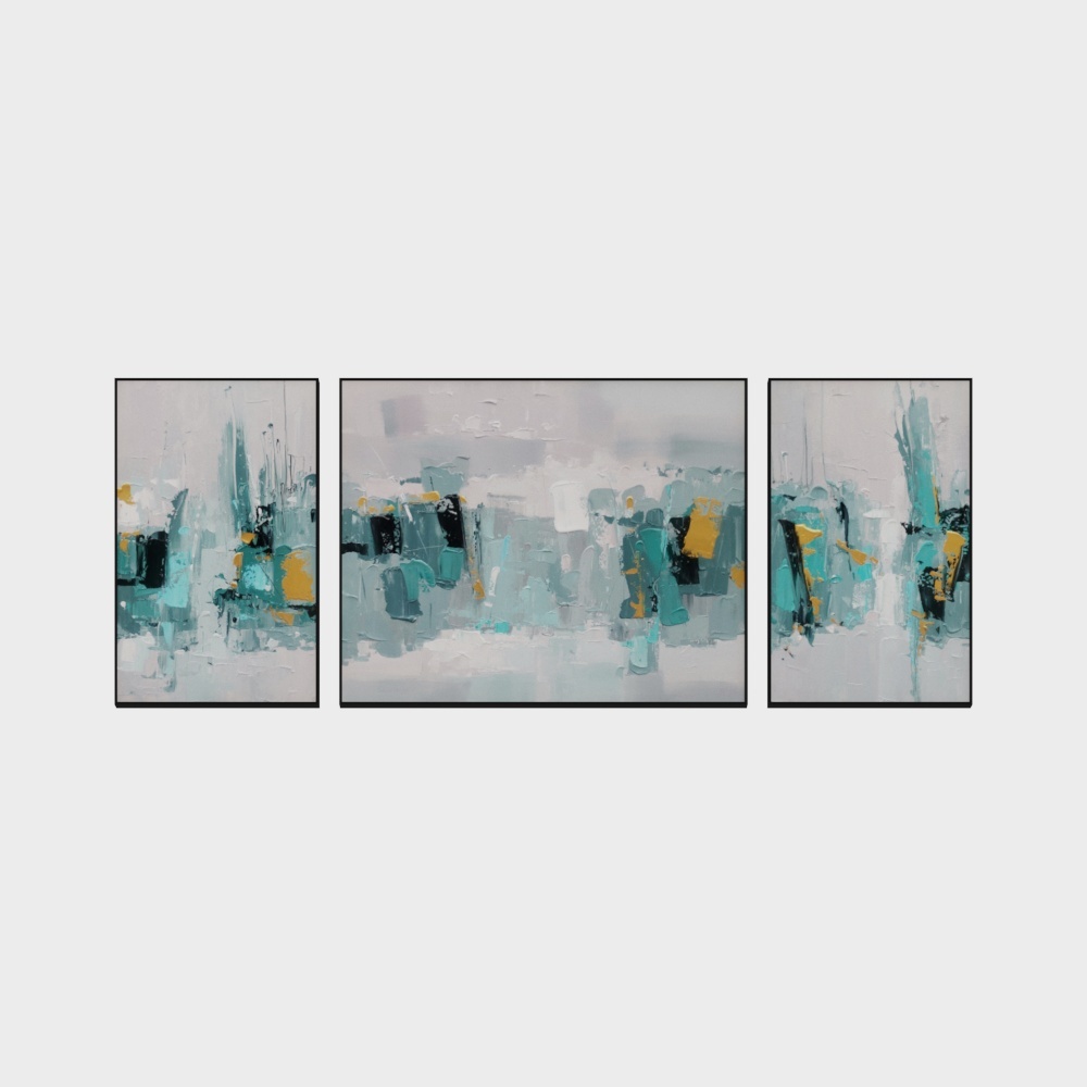 Jane on - High-end oil painting - Living room decoration painting - Blue Impression A