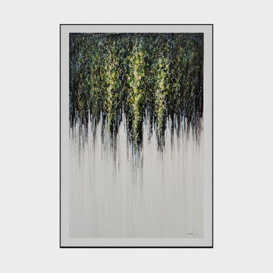 Suspended Green Shadows 3D model for Creative Spaces