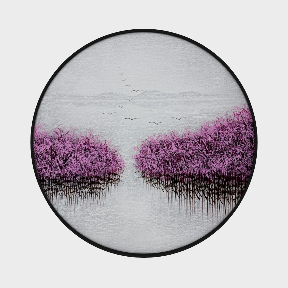 Jane on - High-end oil painting - Xuanguan decorative painting - purple sea of flowers