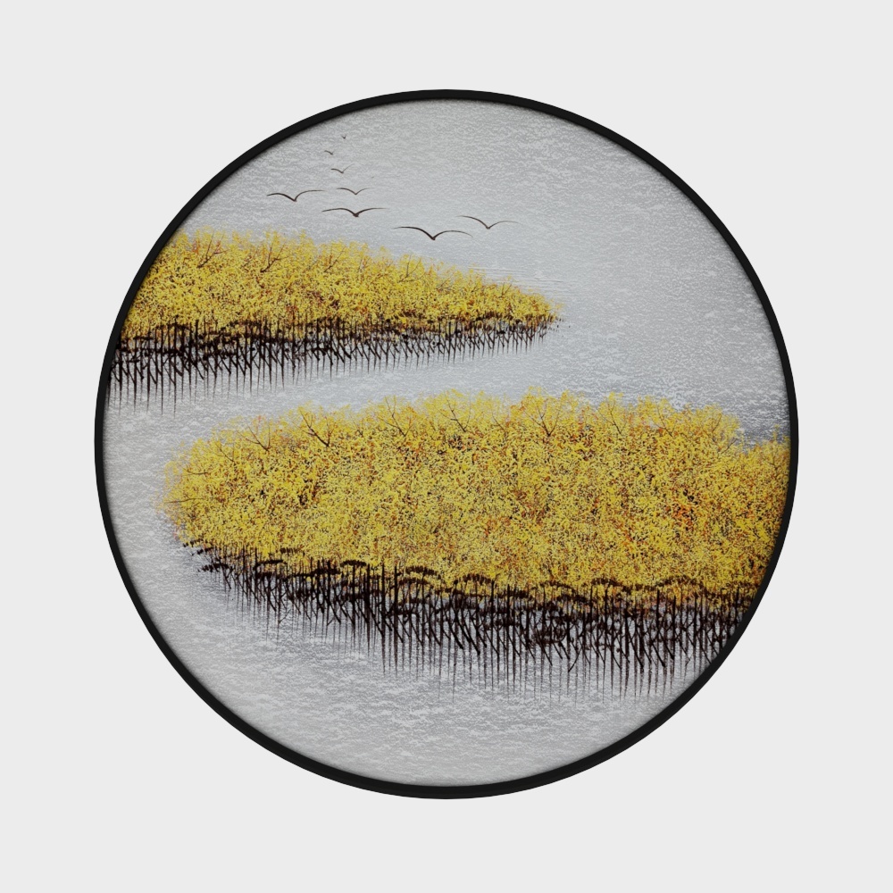 Jane on - High-end oil painting - Xuanguan decorative painting - yellow flower sea C