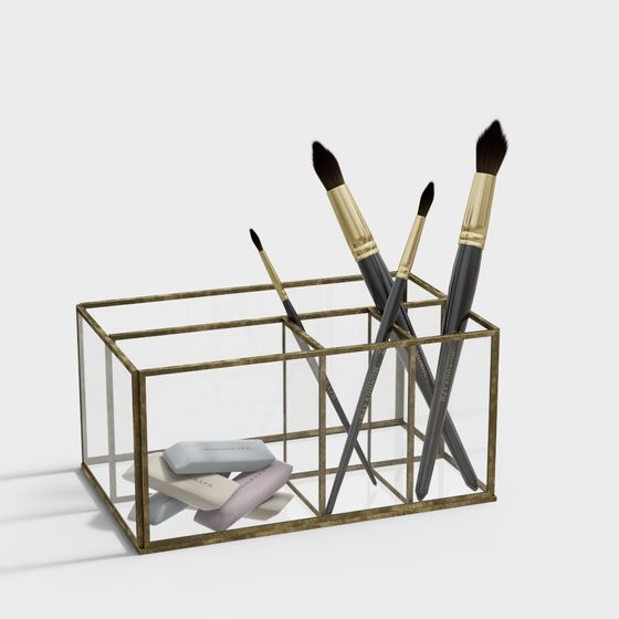 Artistic Brush Holder 3D model