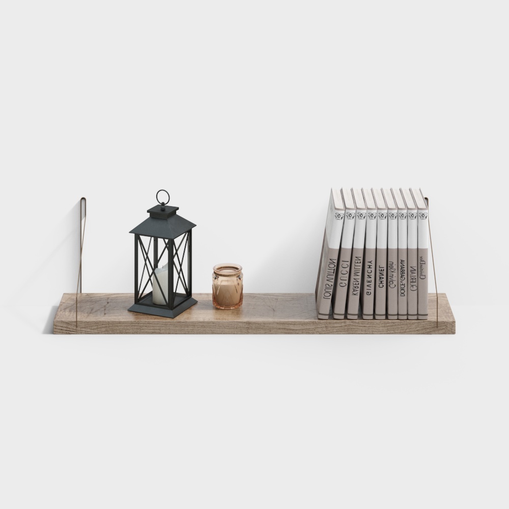 Nordic minimalist wall-mounted shelf-4