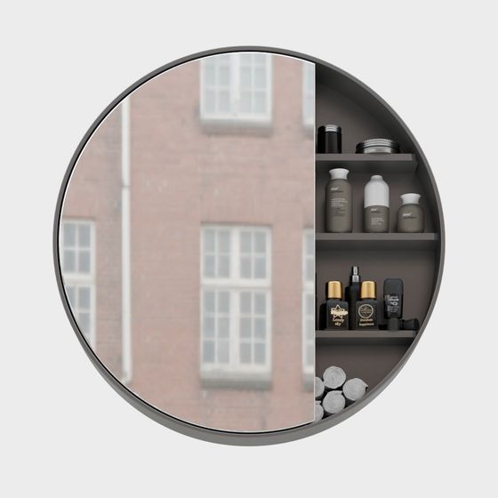 Elegant Round Mirror 3D Model for Modern Interiors