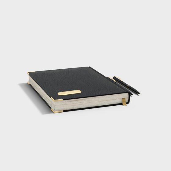 Stylish Low-Poly Notebook 3D model