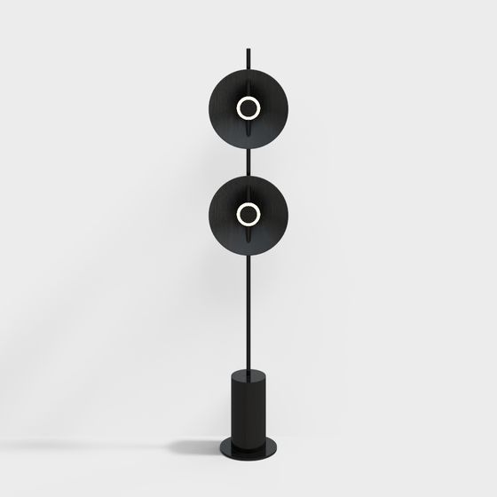 Moderne Licht Luxus Stehlampe 1 - Zwei runde Lichter