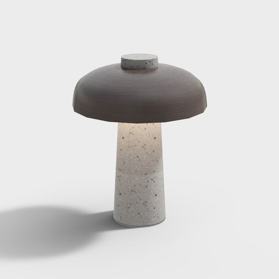 Concrete Mushroom Lamp 3D model