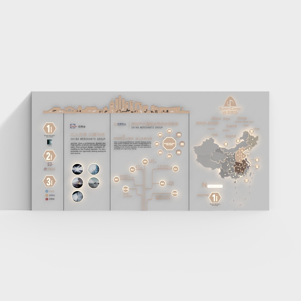Urban Panorama Information Board 3D model