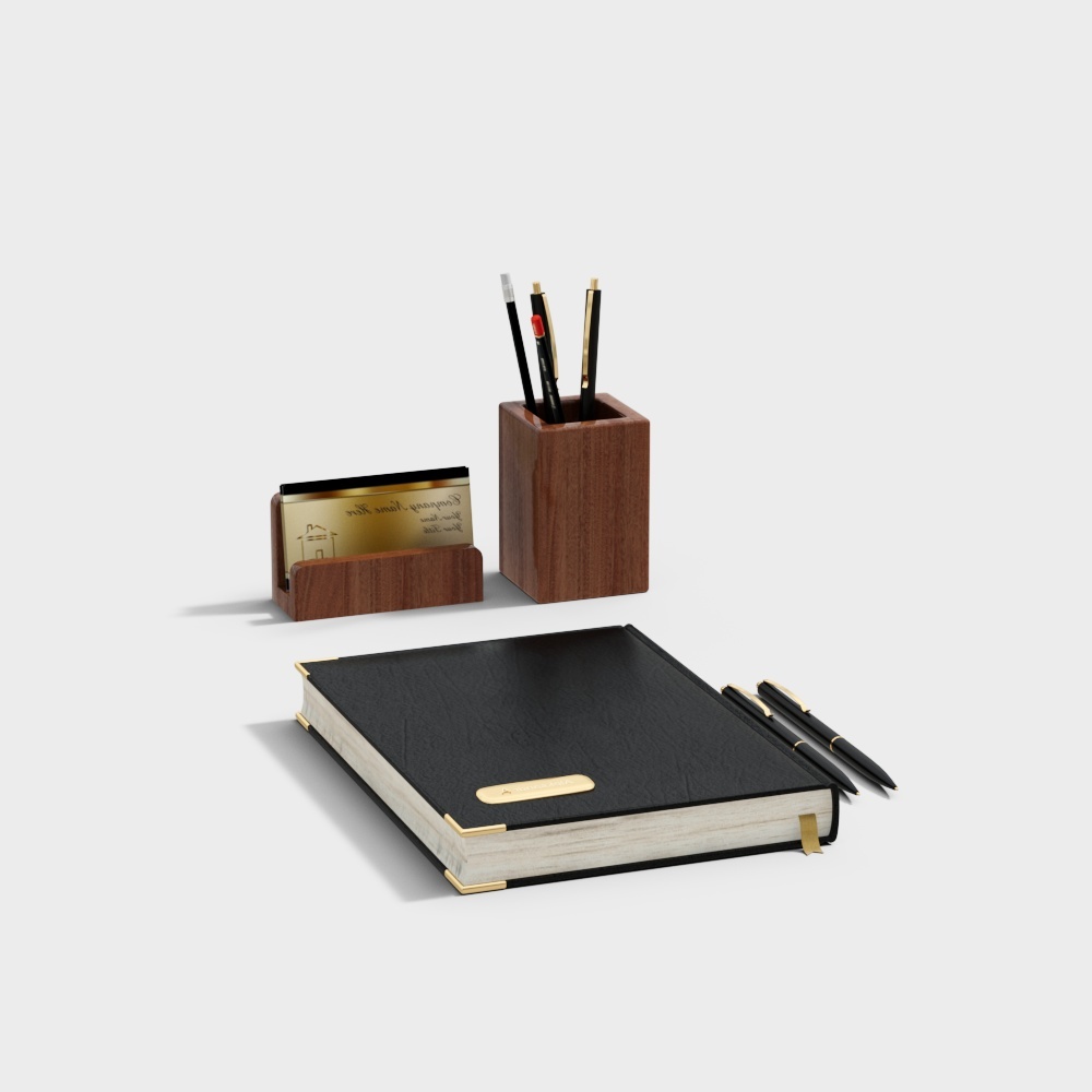 A set of modern notebook office supplies