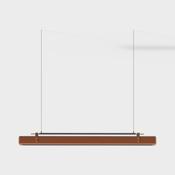 Suspended Glass Partition 3D model for Creative Spaces