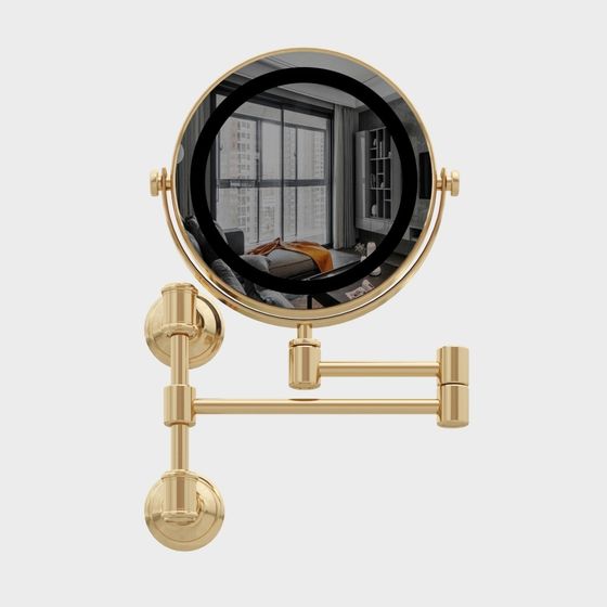 Elegant Golden Wall Mirror 3D model