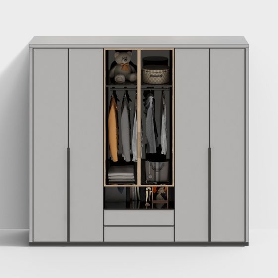 Modern Minimalist Wardrobe 3D model