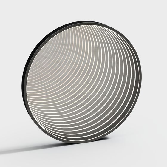 Spiral Light and Shadow Dish 3D model