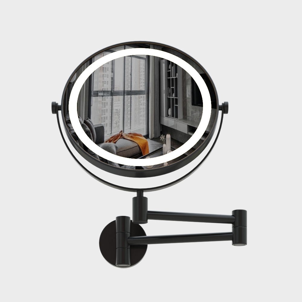 Modern Low-Poly Round Mirror 3D Model