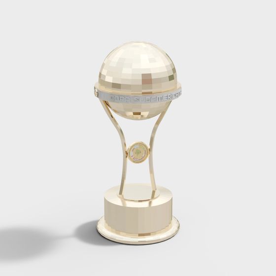 Elegant Trophy 3D Model with Low Poly and High Detail