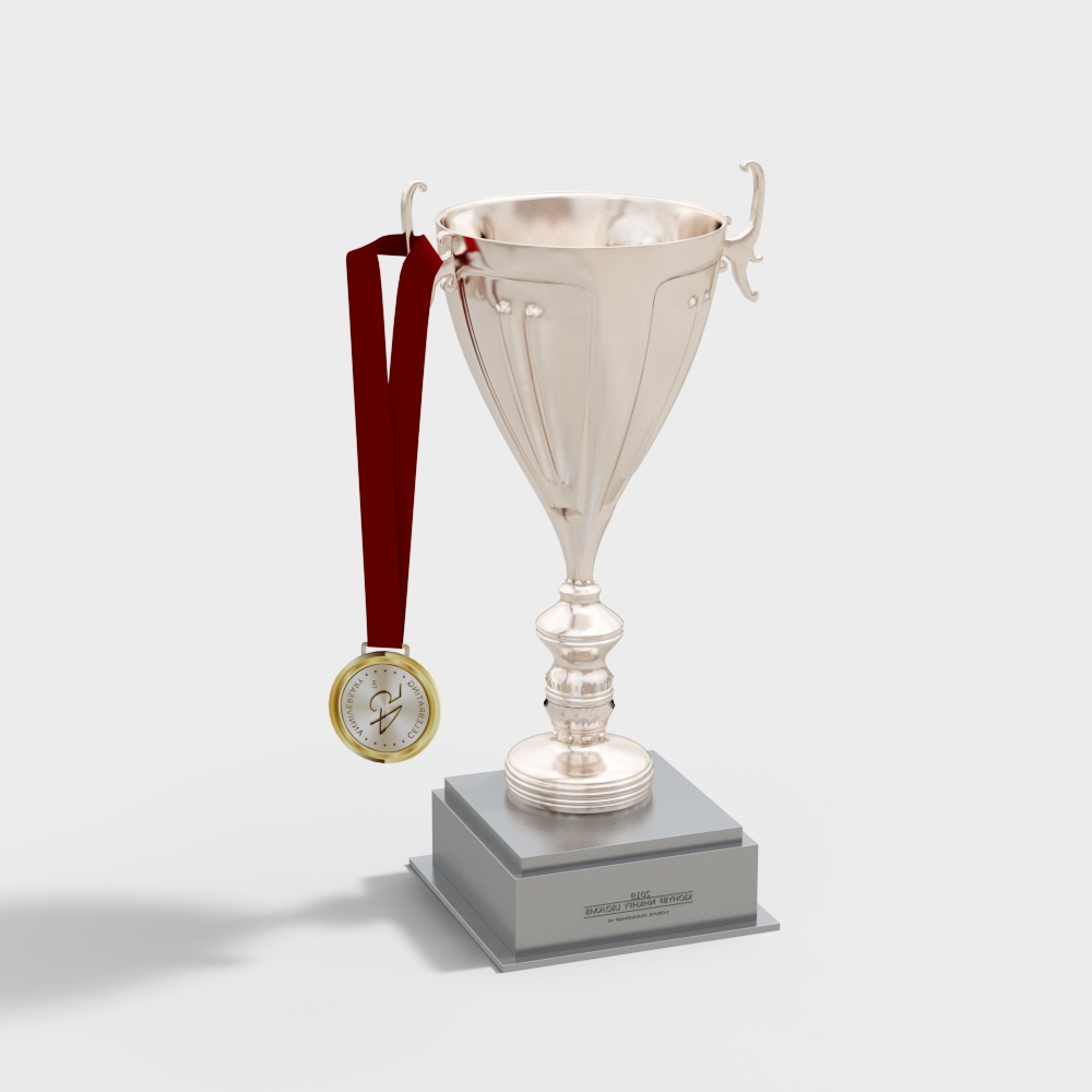 Distinctive Low-Poly Trophy 3D model