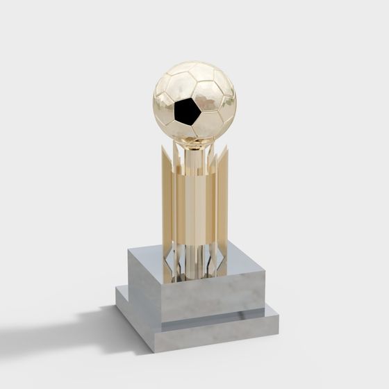 Stylish Football Trophy 3D model for Creative Projects