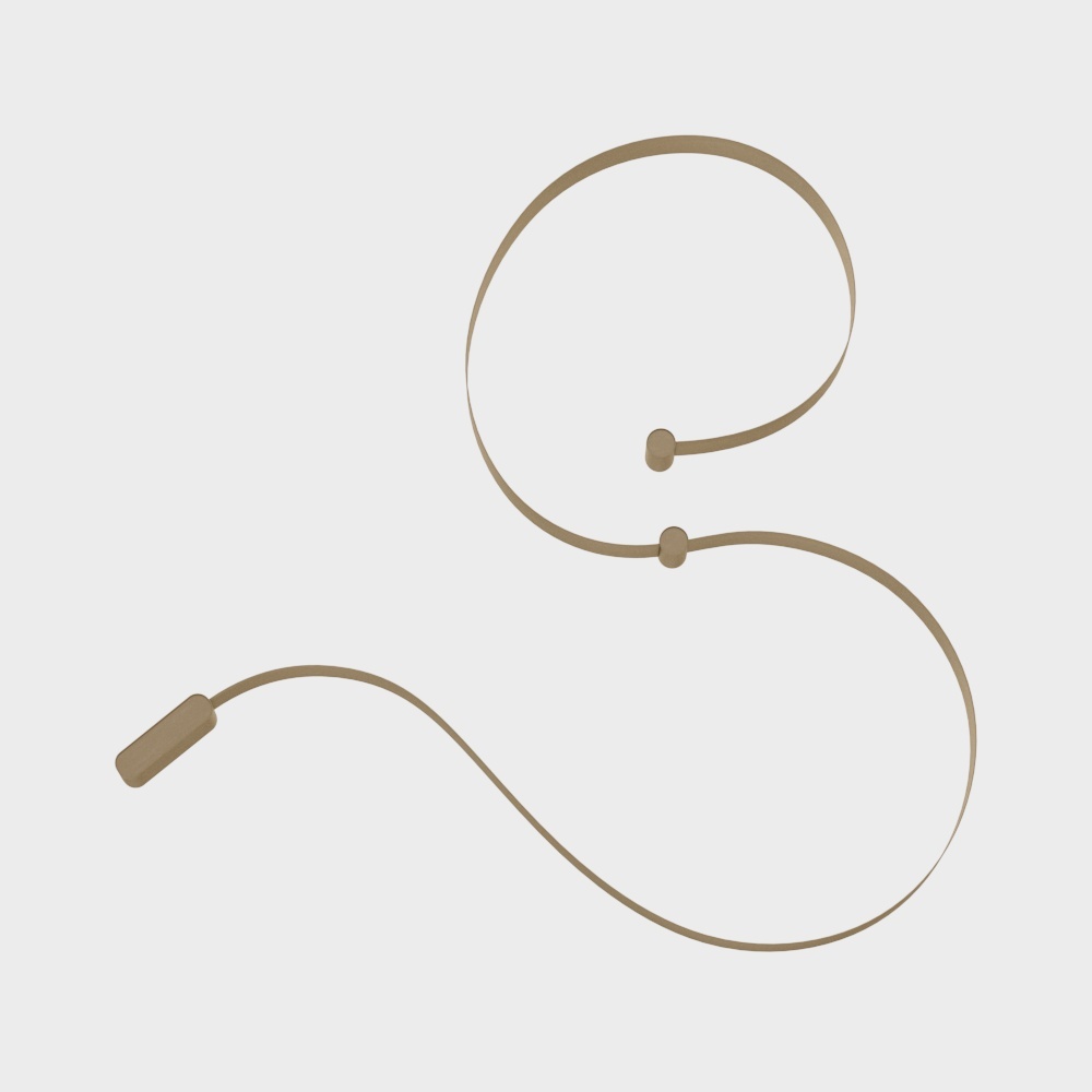 Modern linear wall lamp - large S-shaped