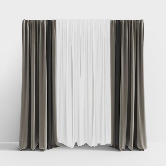 Modern Drapes 3D model